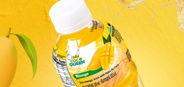 Cocoqueen Mango Flavour Juice Drink with Nata de Coco